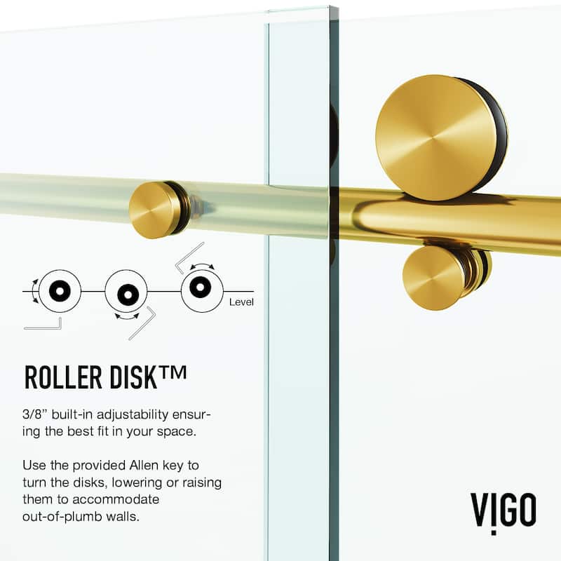 VIGO Elan E-Class Frameless Sliding Shower Enclosure