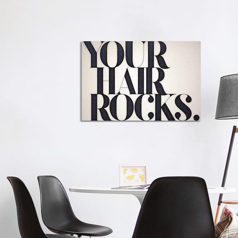 iCanvas "Your Hair Rocks" by 33 Broken Bones Canvas Print - 26x40x1.5