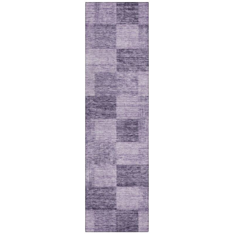Machine Washable Indoor/ Outdoor Checker Chantille Rug