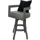 Option Marble Gray Vinyl - Black Pillow - Gray