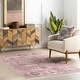 preview thumbnail 22 of 27, Nuloom Vivica SplashGuard Faded Medallion Machine Washable Area Rug 8' x 10' - Pink - Rectangle