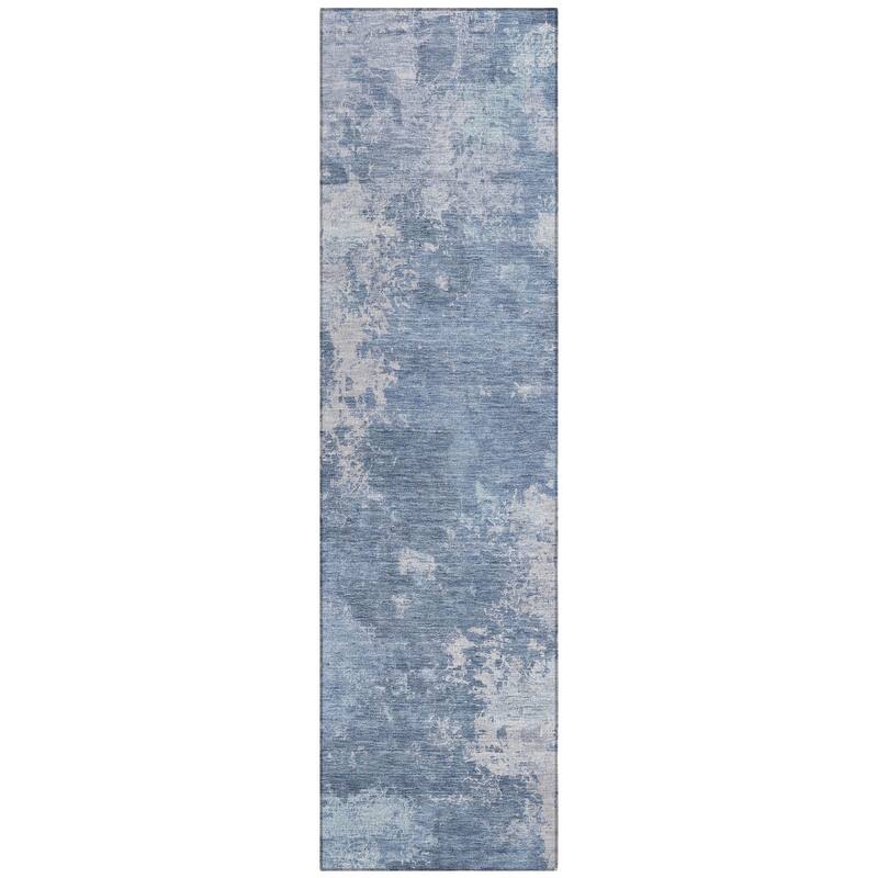 Machine Washable Indoor/ Outdoor Chic Modern Chantille Rug