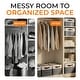preview thumbnail 8 of 22, Cheer Collection 4 Pack Large Fabric Storage Baskets with Handles Collapsible Organizer Bins