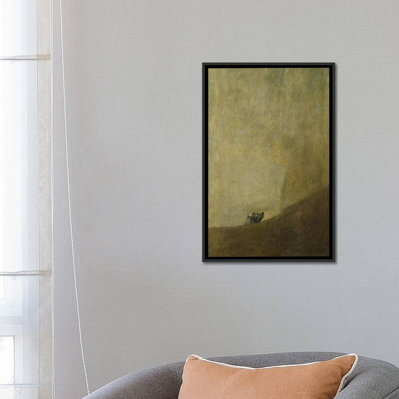iCanvas "The Dog, 1820-23 " by Francisco Goya Framed Canvas Print