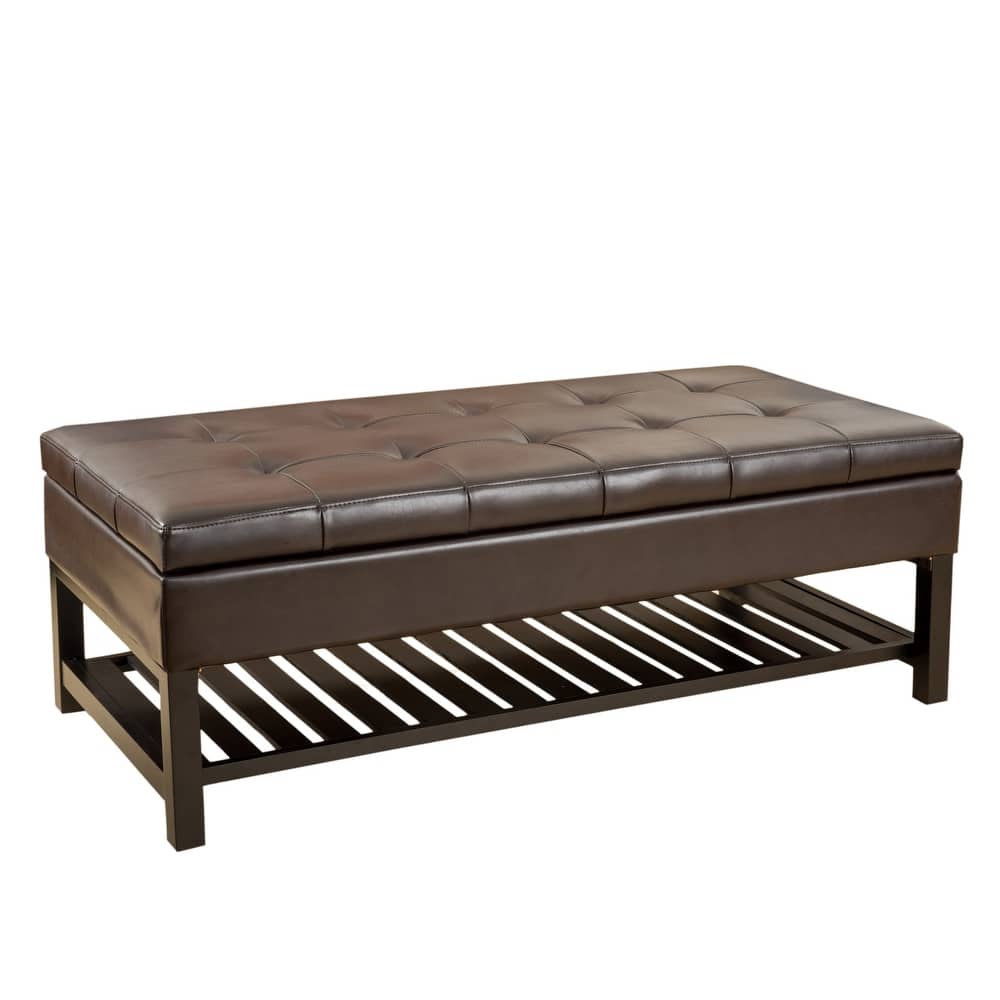 Miriam Wood Storage Ottoman Bench by Christopher Knight Home