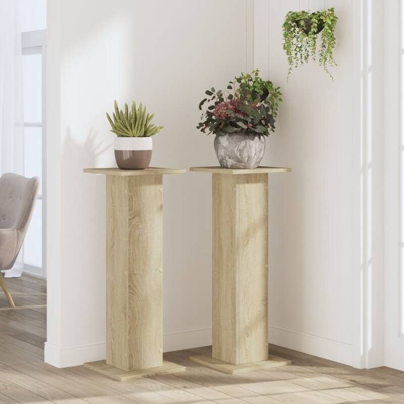 vidaXL Plant Stand Engineered wood Large Plant Stand Square - 11.8 x 11.8"