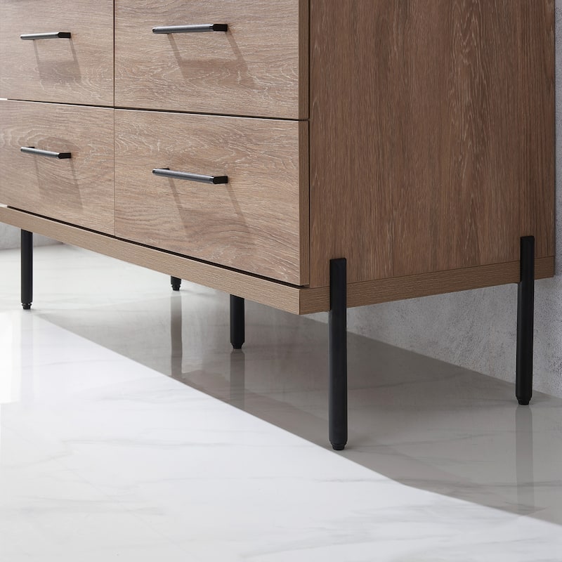 Trento Bath Vanity with Sintered Stone Top with Concrete Sink (R)