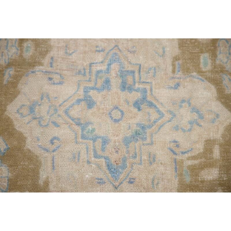 Hand Knotted Oriental 100% Wool Carpet Traditional Floral Pink Mashad Area Rug - 12' 9'' X 9' 5''