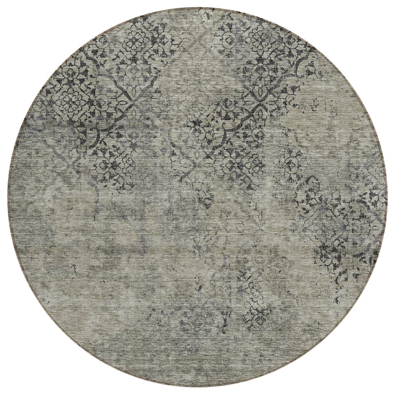 HomeRoots Floral Transitional Rectangle Outdoor Rug