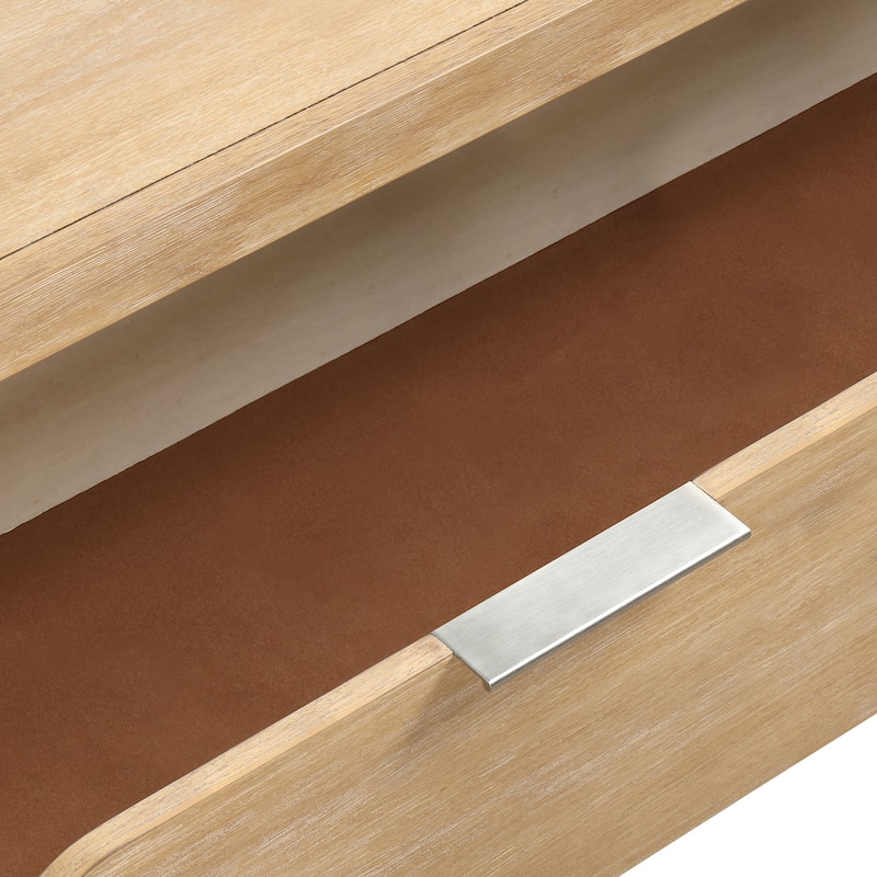 Furniture of America Elowyn 4-Piece Natural Solid Wood Panel Bedroom Set with Upholstered Headboard