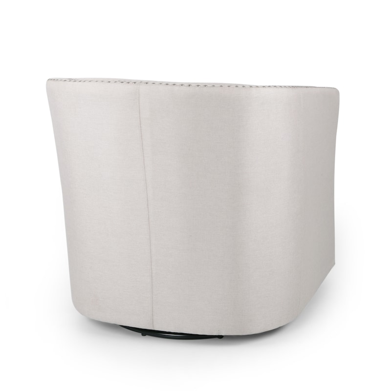 Wheat 31.25" Upholstered Swivel Club Chair