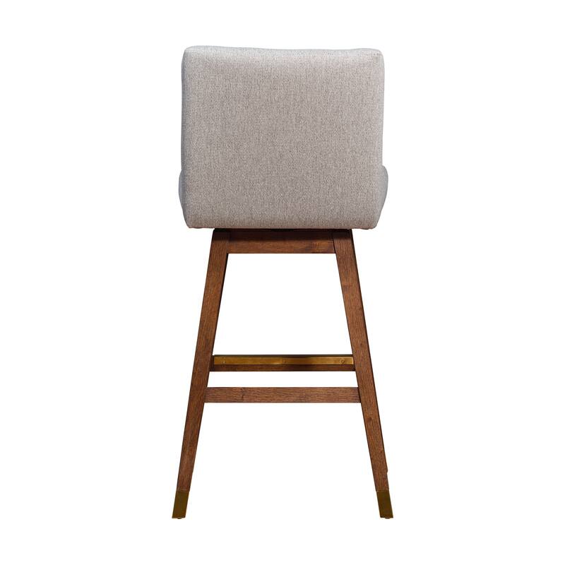 Basila Upholstered Bar or Counter Height Swivel Barstool