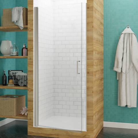 ANZZI Lancer 29" x 72" Semi-Frameless Hinged Shower Door with TSUNAMI GUARD