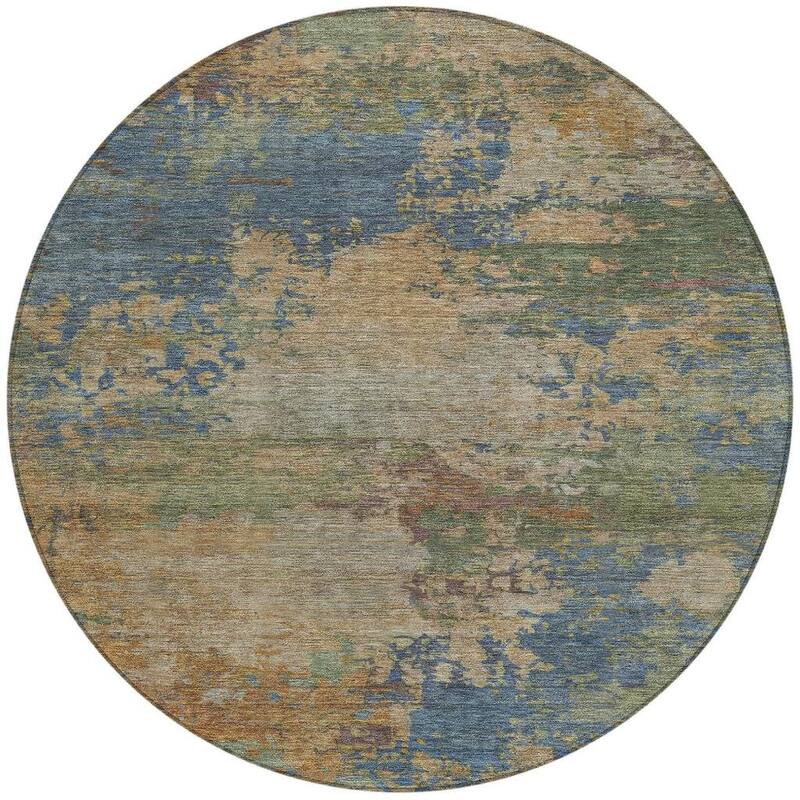 HomeRoots Abstract Transitional Rectangle Outdoor Rug