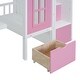 preview thumbnail 4 of 8, Impression & Elegant Twin over Twin Bunk Bed Turn into Upper Bed and Down Desk, Changeable Table, Fun Place For Kids, Pink