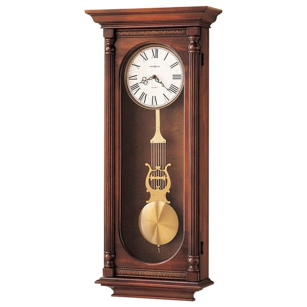 Howard Miller Helmsley Grandfather Clock Style Chiming Wall Clock with ...