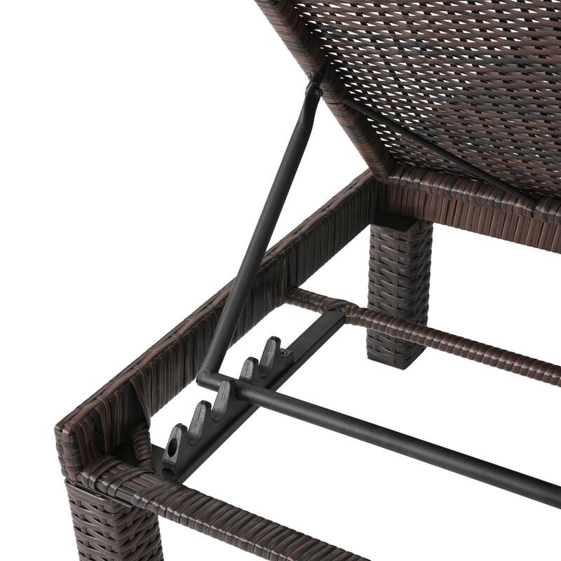 Rustic Outdoor Wicker Chaise Lounge