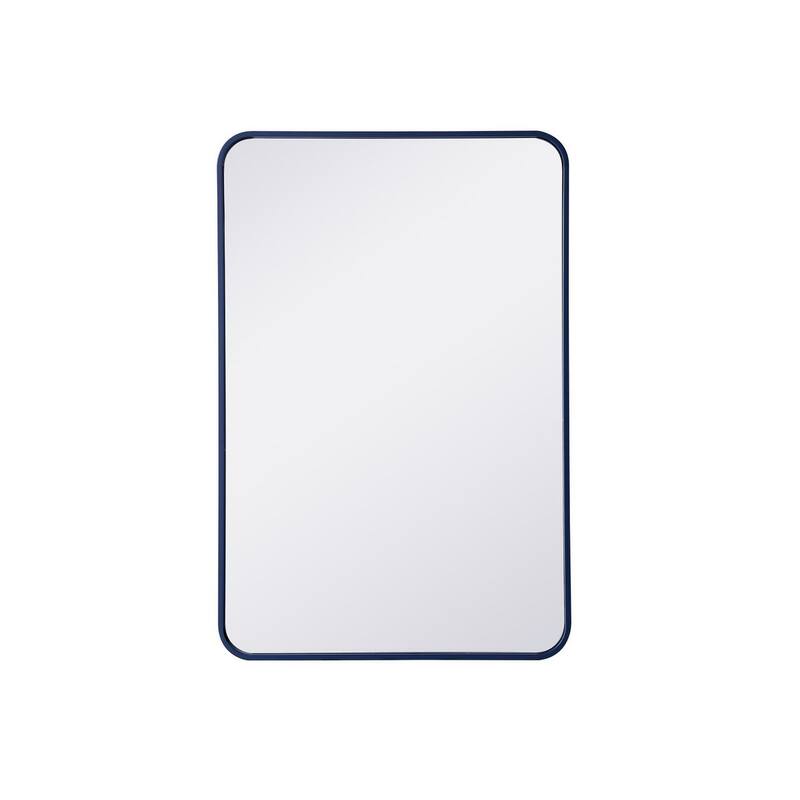 Ezra Soft Corner Metal Rectangular Mirror