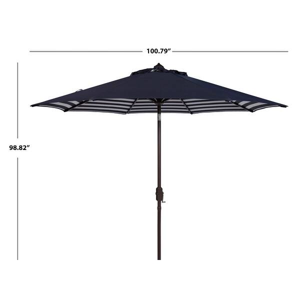 SAFAVIEH Athens Inside Out Striped 9-foot Outdoor Umbrella