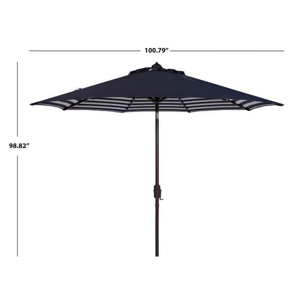 SAFAVIEH Athens Inside Out Striped 9-foot Outdoor Umbrella - On Sale ...