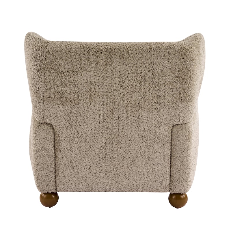 Christopher Knight Home - Wingback Modern Upholstered Club Chair with Wooden Legs