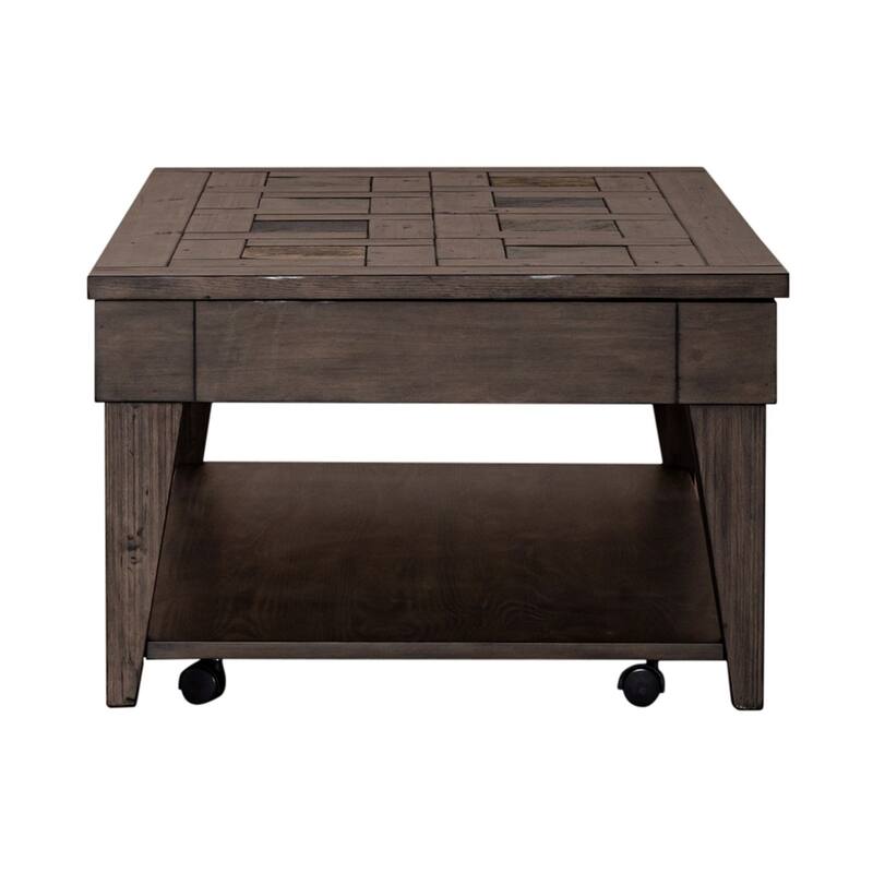 Arrowcreek Lift Top Cocktail Table, End Tables Set - Reclaimed Wood & Stone