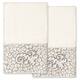 Authentic Hotel and Spa 100% Turkish Cotton April 2PC Embellished Hand Towel Set - Cream