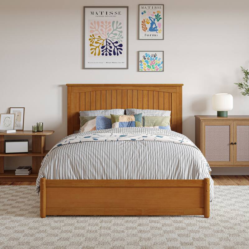 Malta Platform Bed with Panel Footboard and Storage Drawers