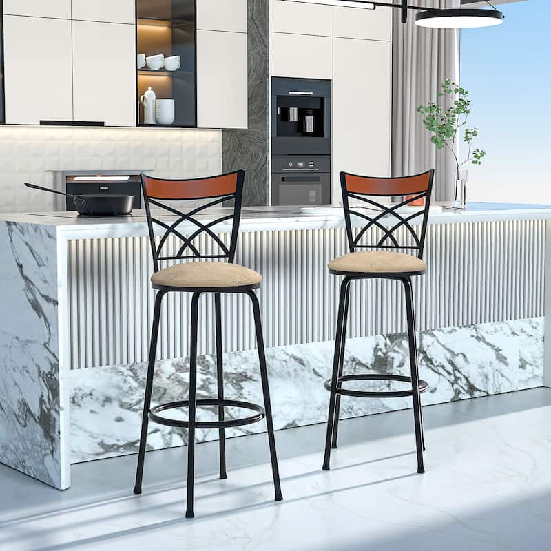 Javlergo Bar Stools Swivel Adjustable Height Counter Stools, Set of 2