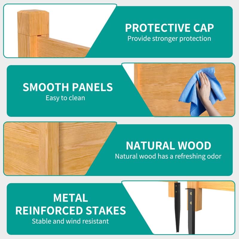 Privacy Screen 48 in.W x 48 in.H Outdoor Privacy Fence, Pool Enclosure