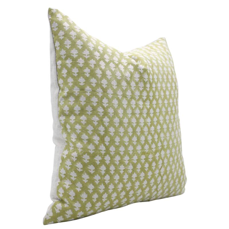 Fabdivine Linen Farmhouse Block print pillow Cover