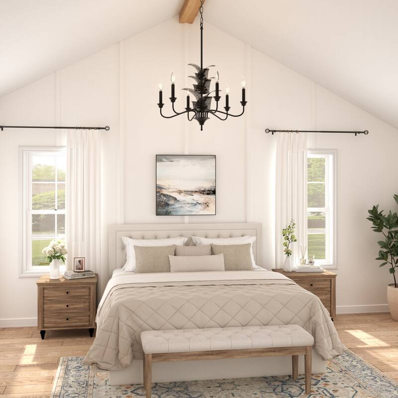 Acroma 6 - Light Steel Dimmable Classic/Tradition Chandelier
