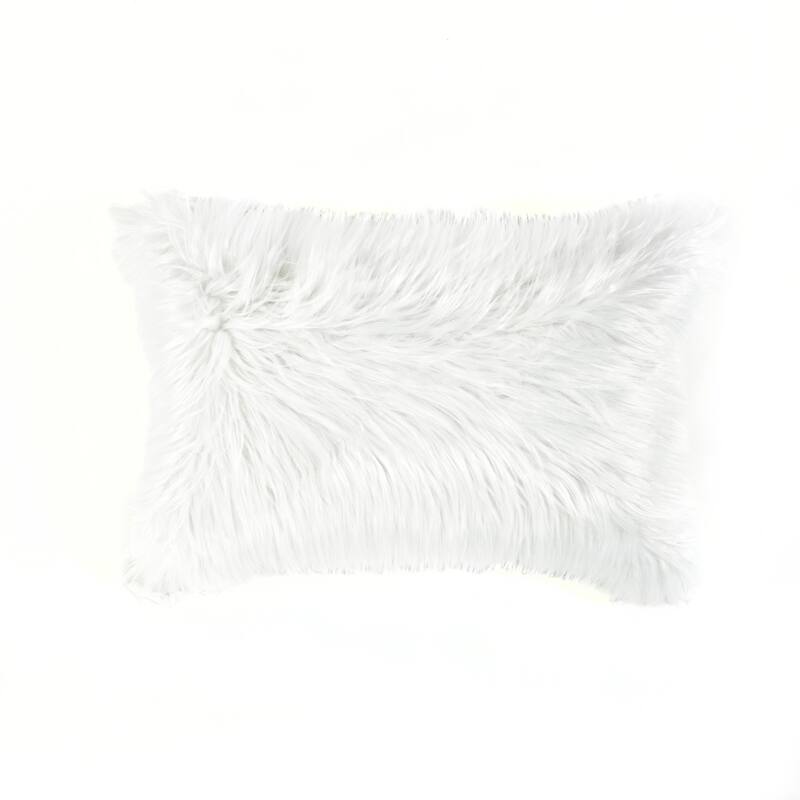 Lush Decor Mongolian Luca Faux Fur Decorative Pillow Cover