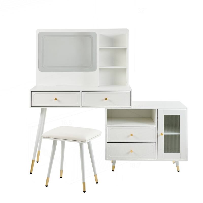 Versatile Makeup Vanity Desk with Multiple Features for Bedroom Enhancement