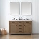 preview thumbnail 1 of 99, Sudio Design Bathroom Vanity Jasper Textured Collection 54" Double Sink - Textured Natural with Engineered Stone Top