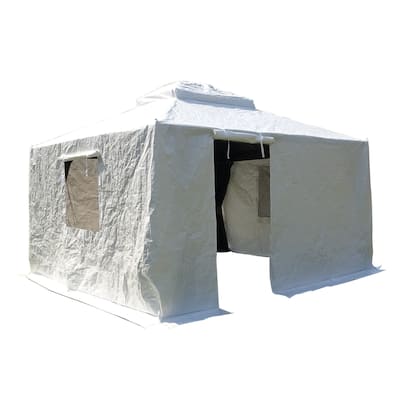 GDFStudio - Harper 10'x12' Universal Waterproof Winter Gazebo Cover with Sidewalls and Mesh Windows - 10x12 FT
