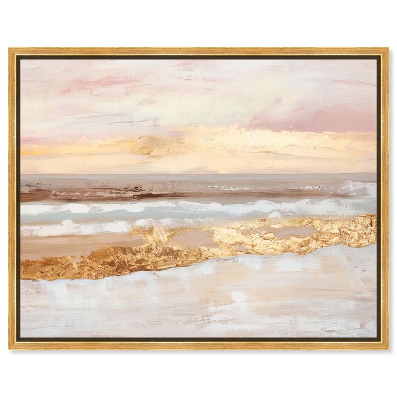 Rose Gold Coast Canvas by Art Remedy - Gold - 20" x 16"