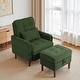 preview thumbnail 30 of 59, Adjustable Backrest Lounge Accent Chair Set with Storage Ottoman