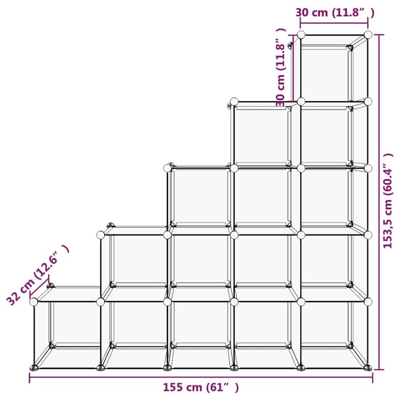 vidaXL Storage Cube Organizer with 6/12/15 Cubes