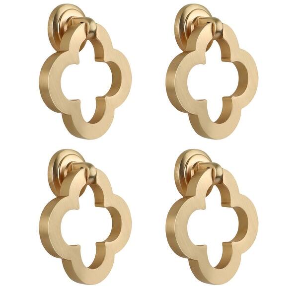 gold ring pulls for dresser WEAVERBIRD 8Pack Brushed Gold Cabinet Ring Pulls,Zinc Alloy Furniture Drawer Pulls Hardware Cabinet Ring Kitchen Handles Rings, Drawers Handle Jewelry Box Knobs Dressing Table Handle