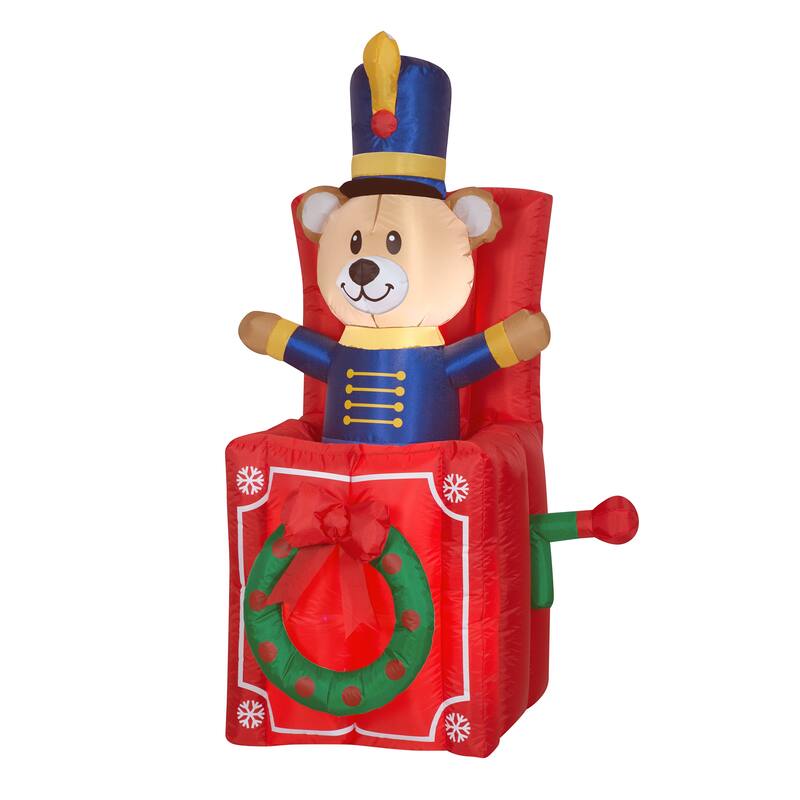 National Tree Company 5 ft. Inflatable Jack-In-The-Box - 5 ft