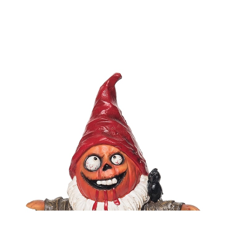 Gnome w/Pumpkin Head Halloween Figure