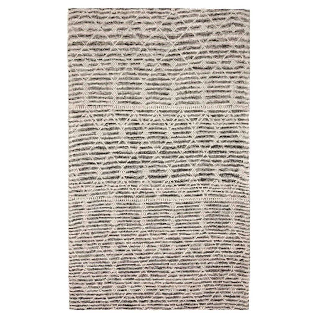ECARPETGALLERY Braid weave Sienna Khaki Wool Rug - 4'11 x 8'4