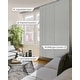preview thumbnail 13 of 77, GoDear Design 99.99% Blackout & Sheer Natural Woven Adjustable Sliding Panel Track Blinds, Vertical Blinds, 45.8"- 86" W x 96" L