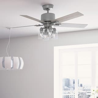 Hunter 52" WiFi Techne Ceiling Fan w/LED Light, Handheld Remote - Casual, Modern - Easy Installation! SMART FAN!