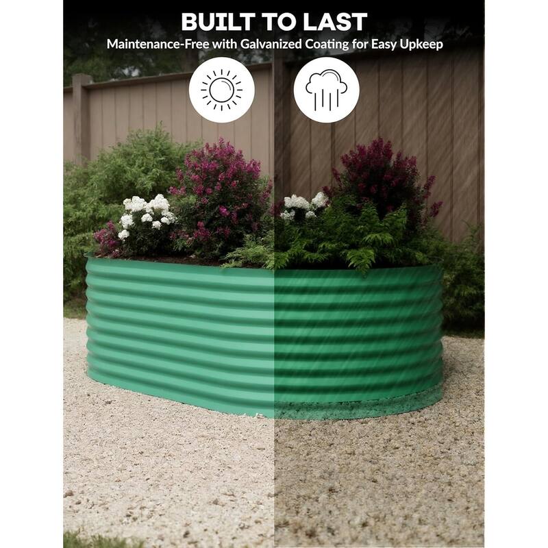 Galvanized Raised Planter Boxes Outdoor, for Vegetables, Fruits, Flower