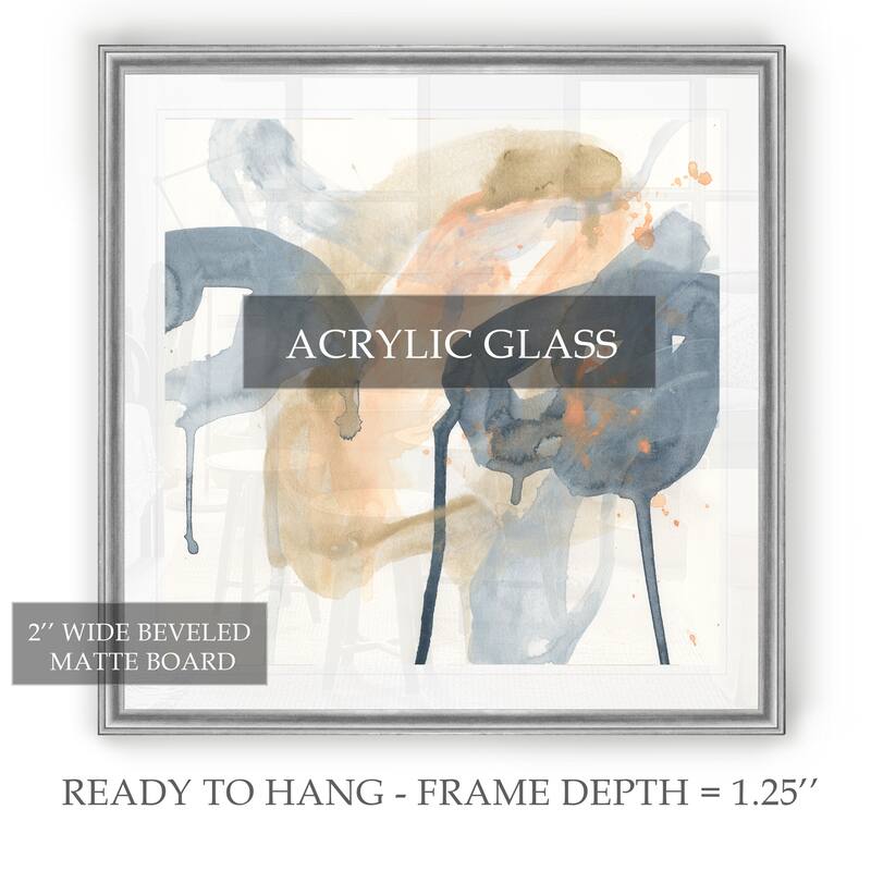 Liquid Blueprint VIII -Black Framed Print