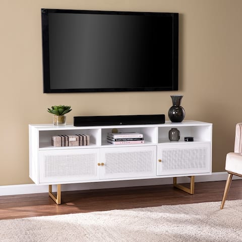 SEI Furniture Madorra Poplar Wood Media TV Stand