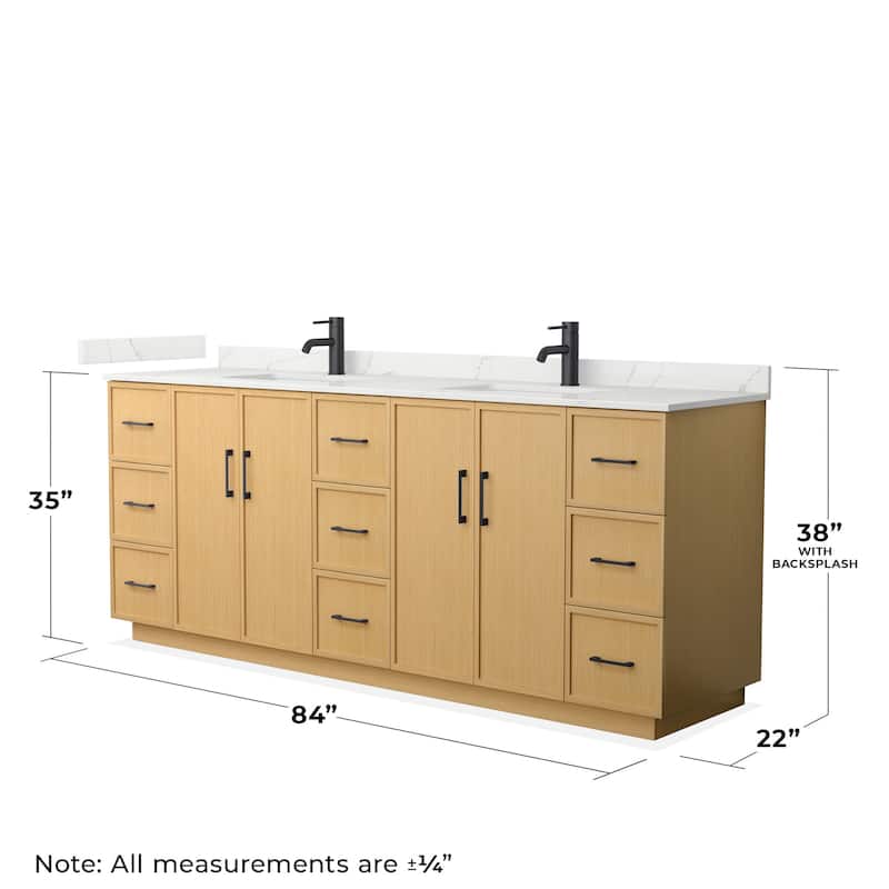 Wyndham Collection WCH7474-84D-QTZ-UNSMXX Elan TK 84" Free Standing
