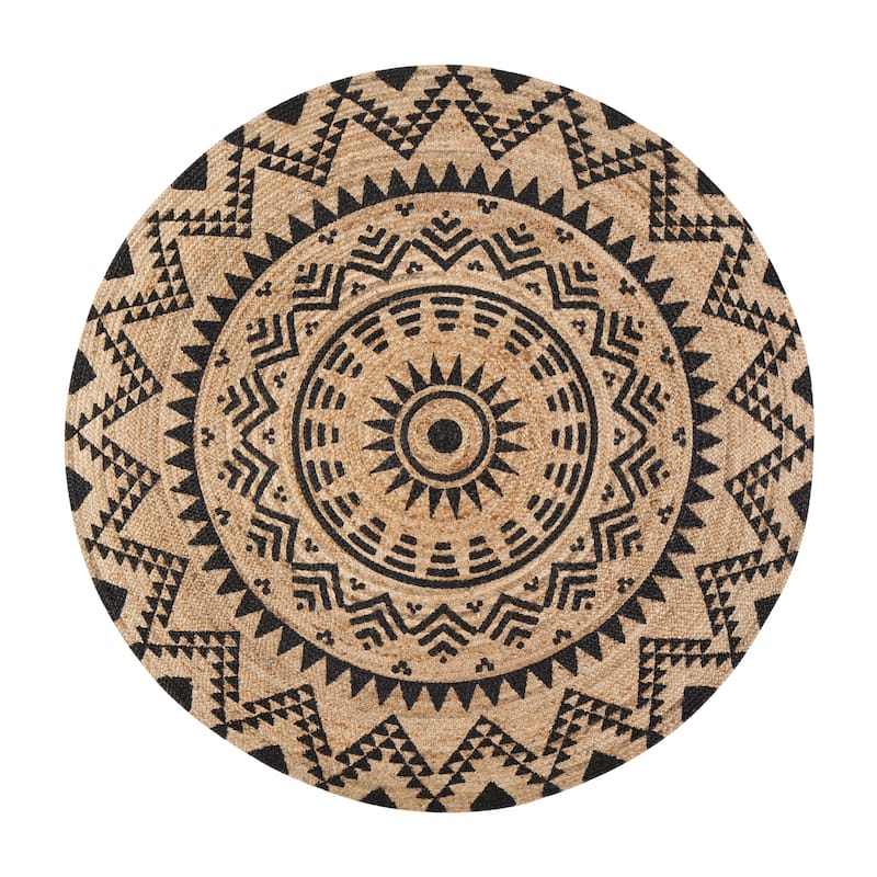 Cortez Tribal Round Area Rug - 6' Round
